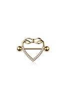 2pc Heart Nipple Ring