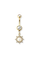Opal Sun Navel Ring