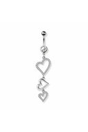Triple Heart Navel Ring