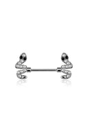 2pc Snake Nipple Ring