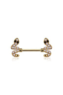 2pc Snake Nipple Ring