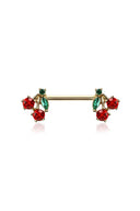 2pc Cherry Nipple Ring