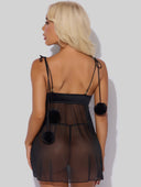 Marilyn Marabou & Mesh Babydoll & G-String Set